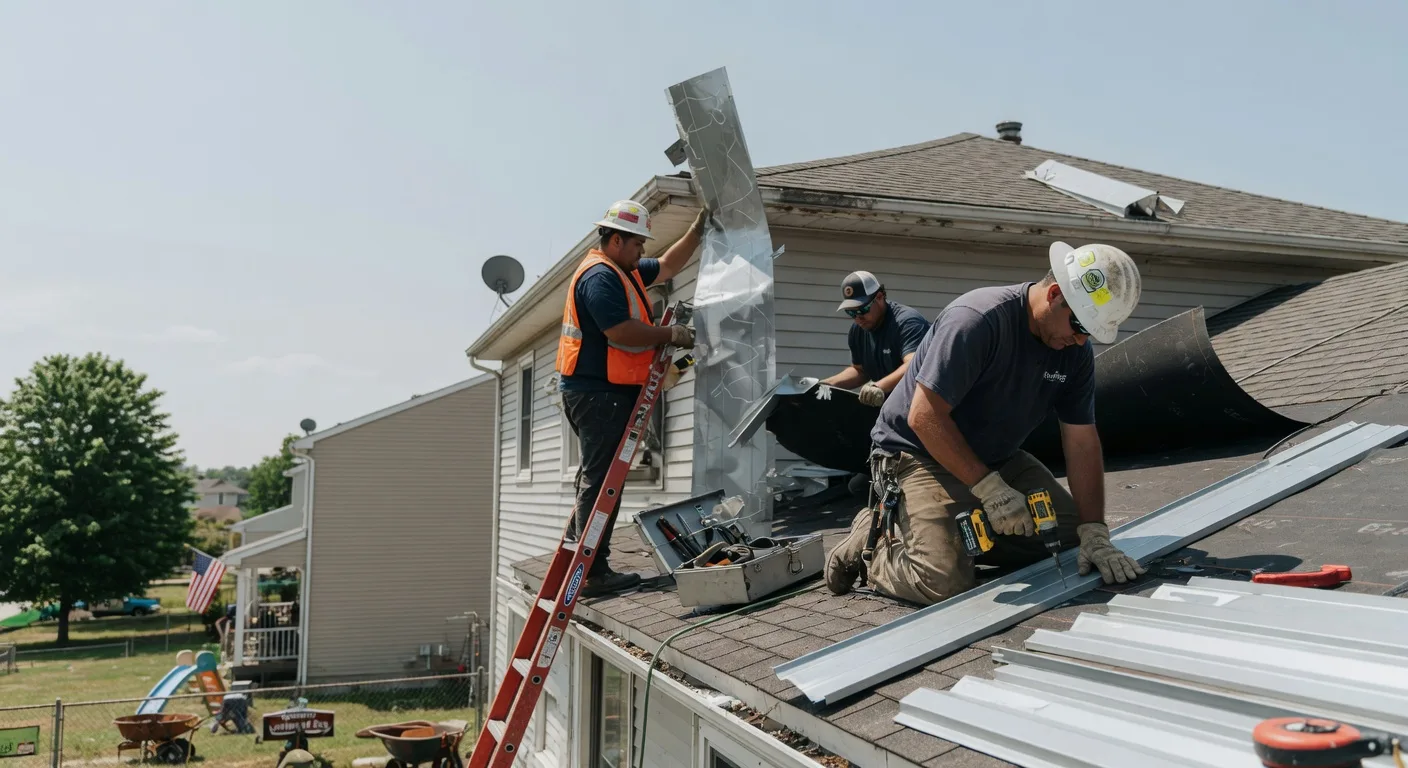 Storm Damage Metal Roof Repair in West Charleston, VT